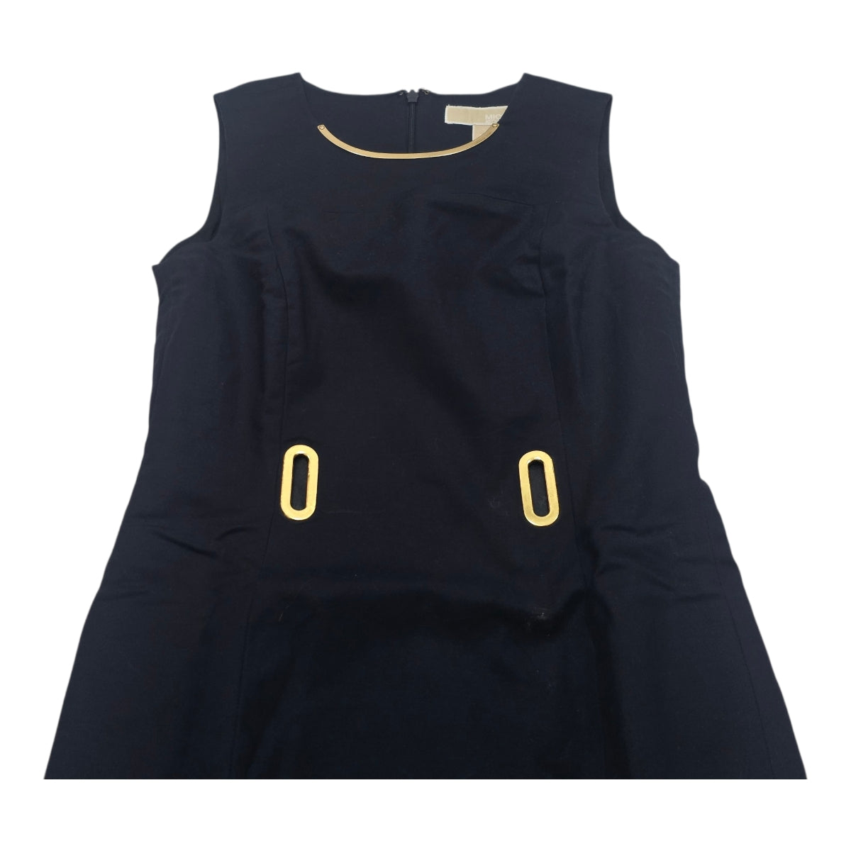 Vestido Michael Kors Talla 0 Sin Mangas Detalles Dorados