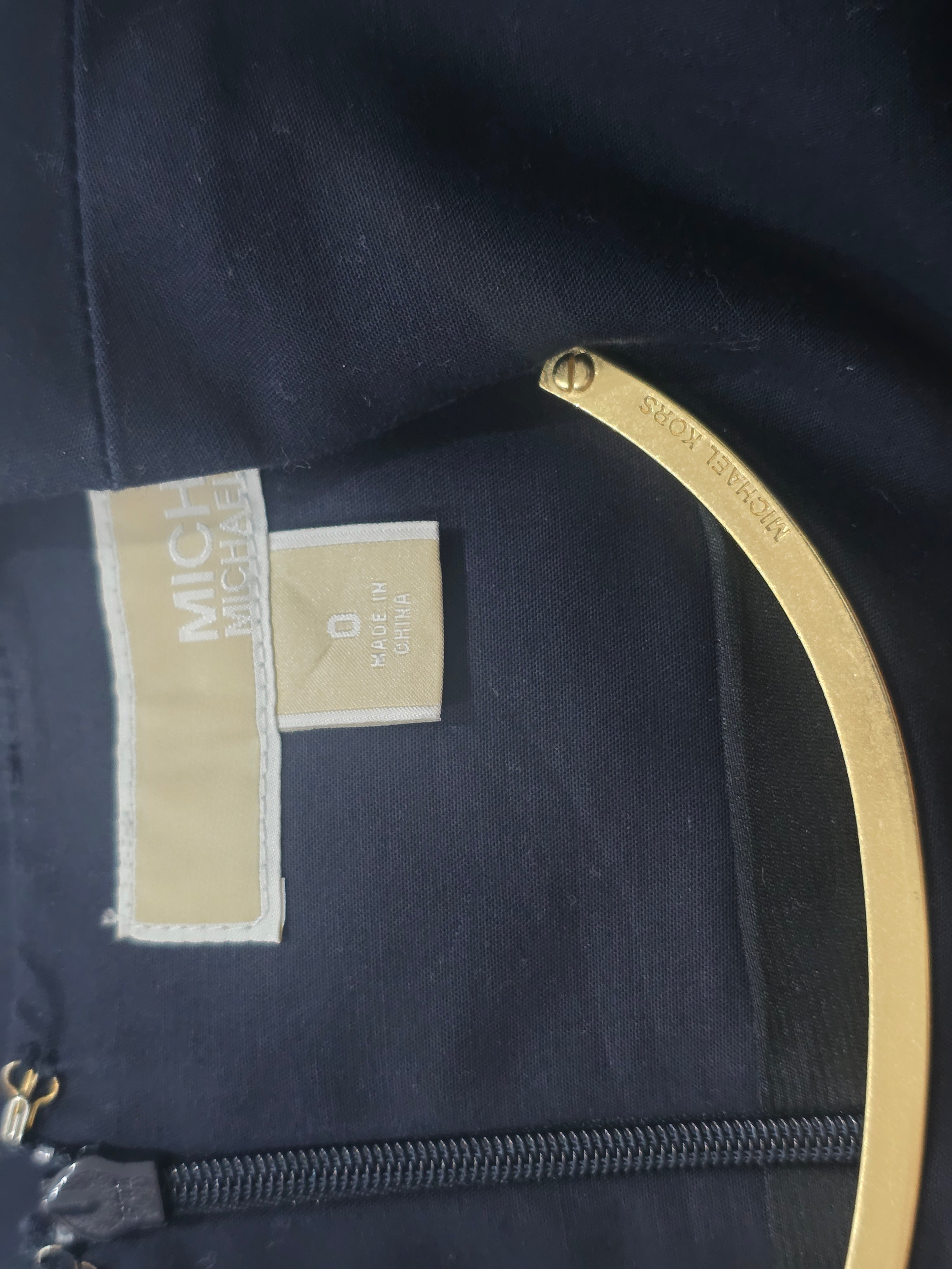 Vestido Michael Kors Talla 0 Sin Mangas Detalles Dorados