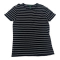Playera Ralph Lauren Manga Corta Petite Negra/blanco
