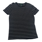 Playera Ralph Lauren Manga Corta Petite Negra/blanco