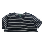 Playera Ralph Lauren Manga Corta Petite Negra/blanco