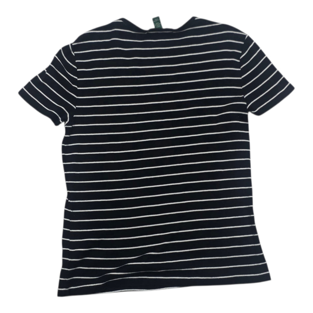 Playera Ralph Lauren Manga Corta Petite Negra/blanco