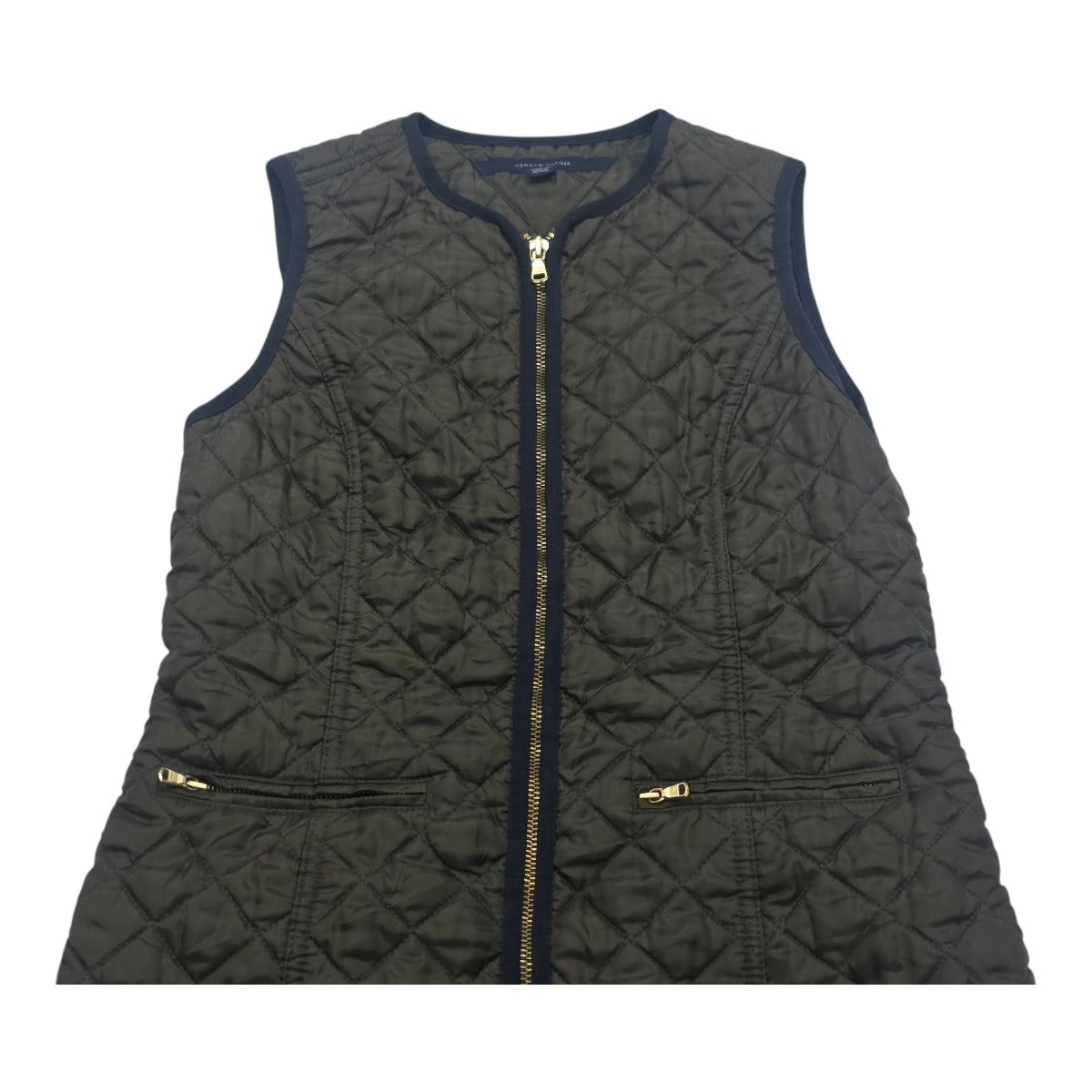 Chaleco Tommy Hilfiger Mujer Talla Xxs Verde Capitonado