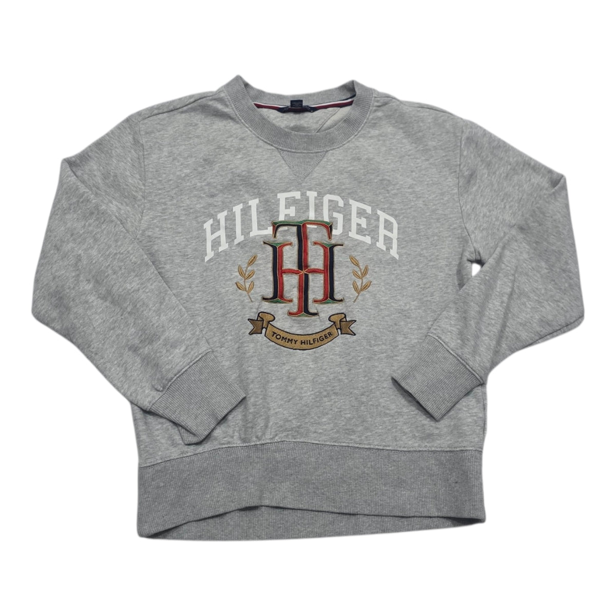 Sudadera Tommy Hilfiger De Mujer Talla Xxs Color Gris Claro