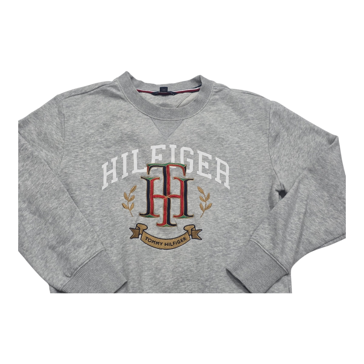 Sudadera Tommy Hilfiger De Mujer Talla Xxs Color Gris Claro