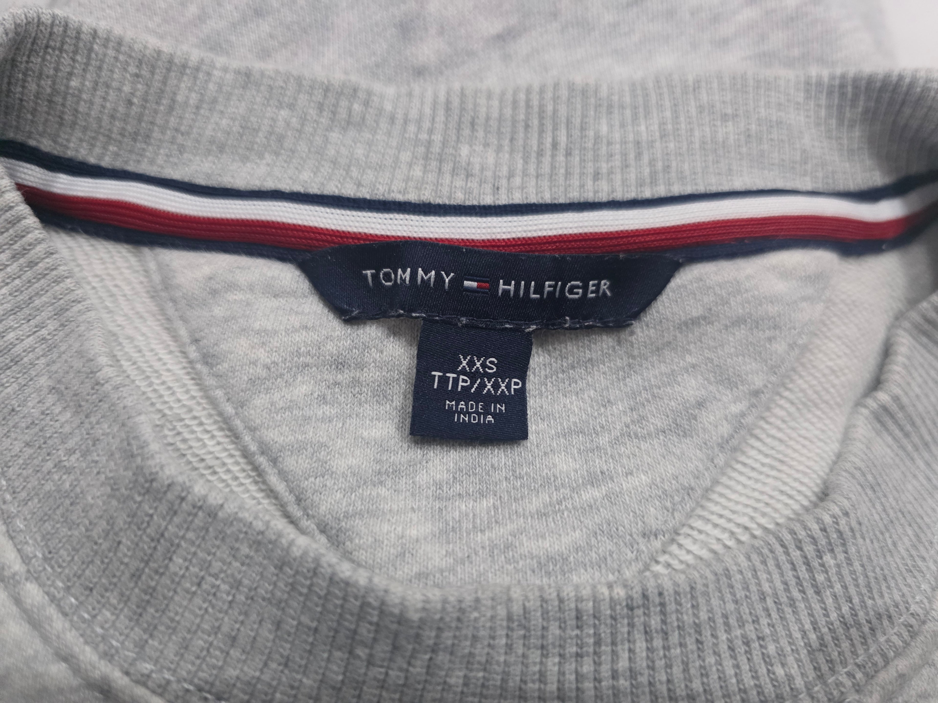 Sudadera Tommy Hilfiger De Mujer Talla Xxs Color Gris Claro