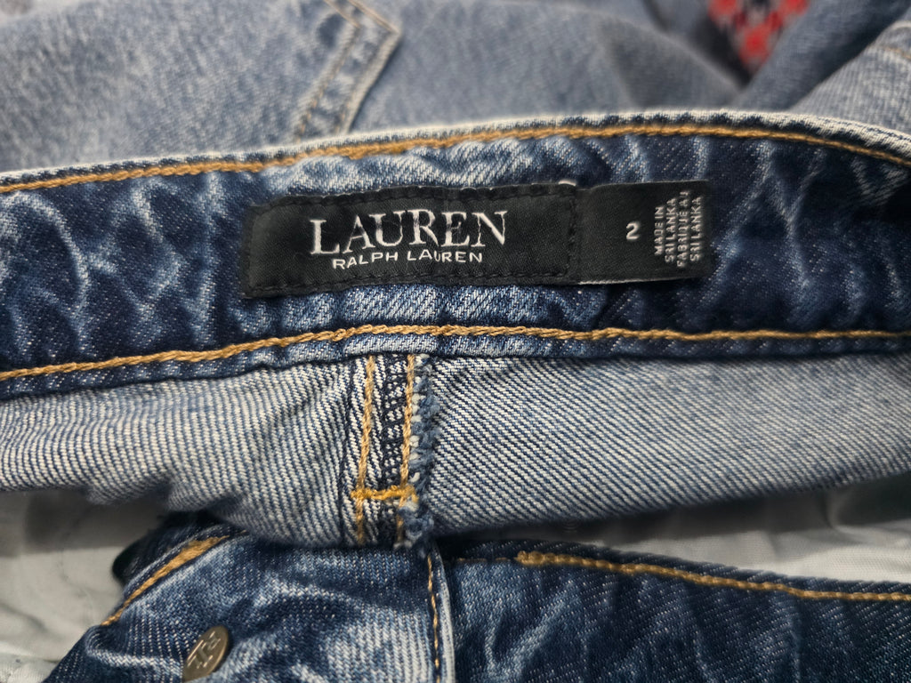 Pantalon Ralph Lauren De Mujer Talla 2 De Mezclilla Índigo