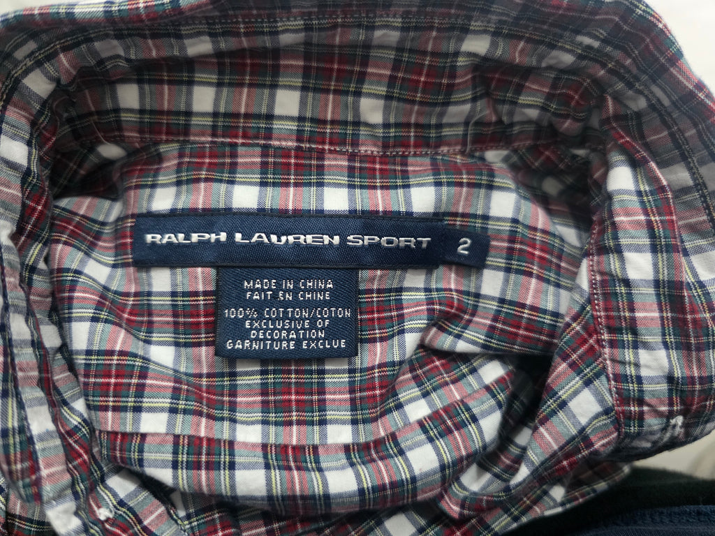 Camisa Ralph Lauren Sport Talla 2 A Cuadros Color Verde