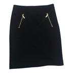Falda Michael Kors De Mujer Talla 2 Color Negro Con Cierres