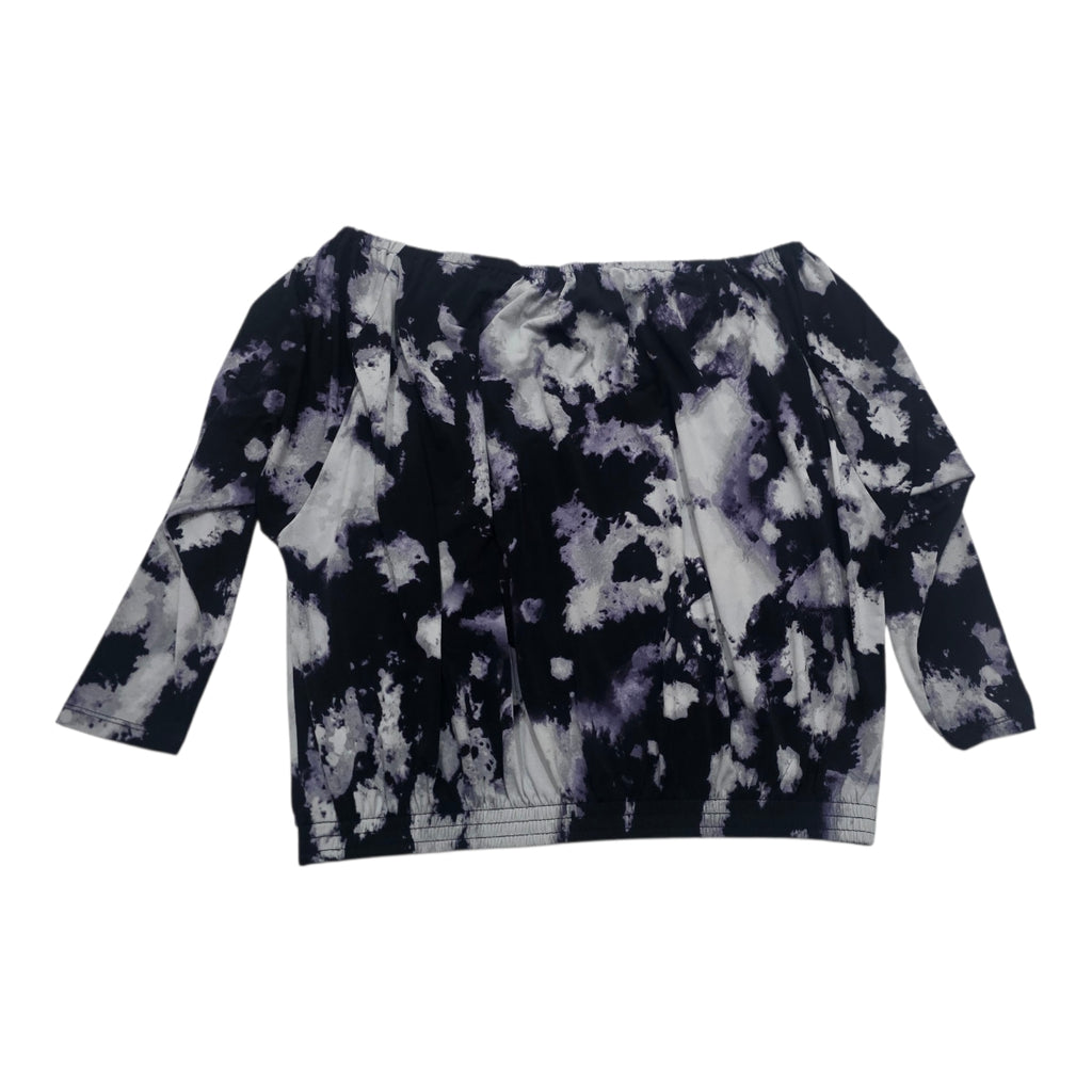 Blusa Michael Kors Mujer Talla Chica Petite Morada Con Negro