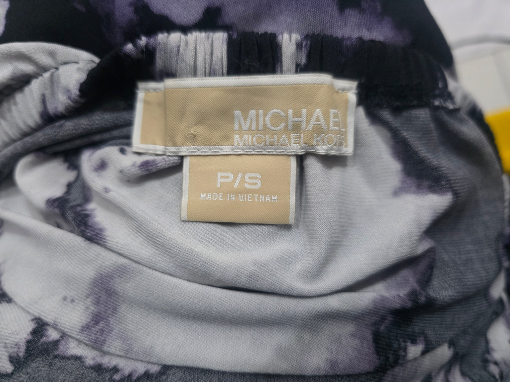 Blusa Michael Kors Mujer Talla Chica Petite Morada Con Negro