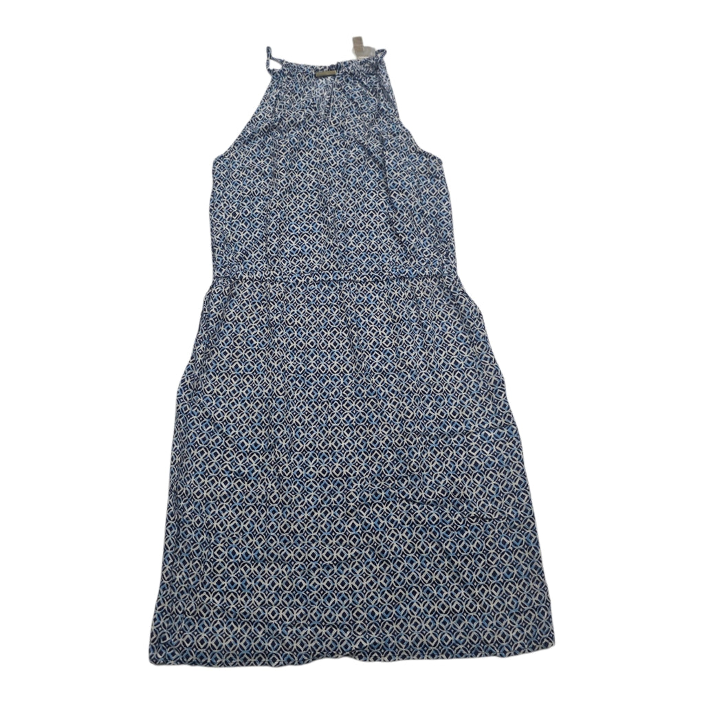 Vestido Michael Kors Sin Mangas Azul Con Figuras