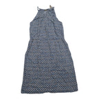 Vestido Michael Kors Sin Mangas Azul Con Figuras