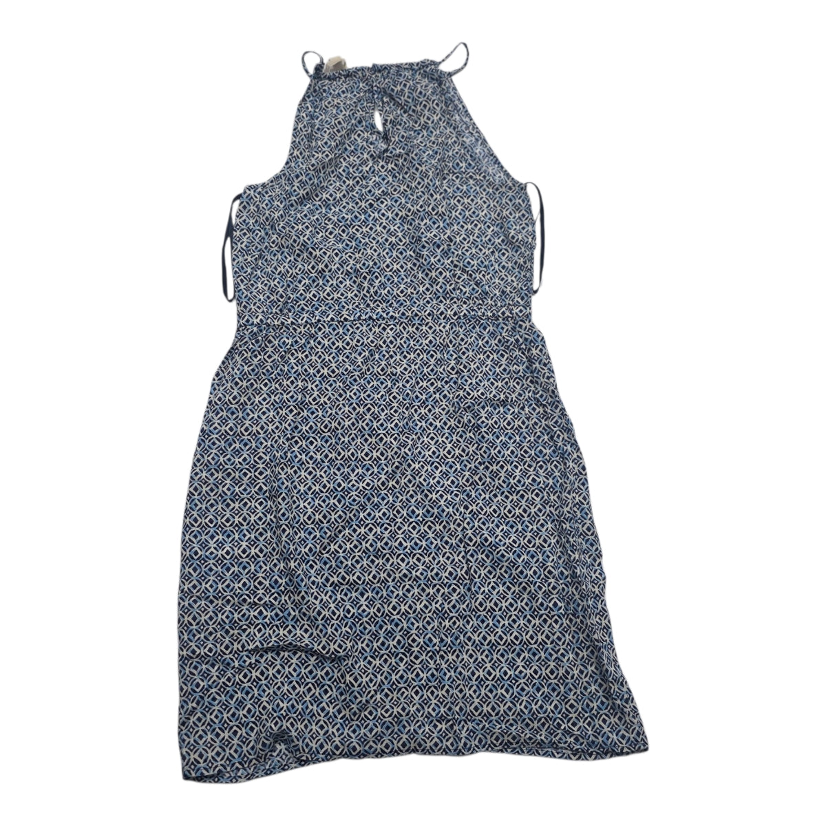 Vestido Michael Kors Sin Mangas Azul Con Figuras