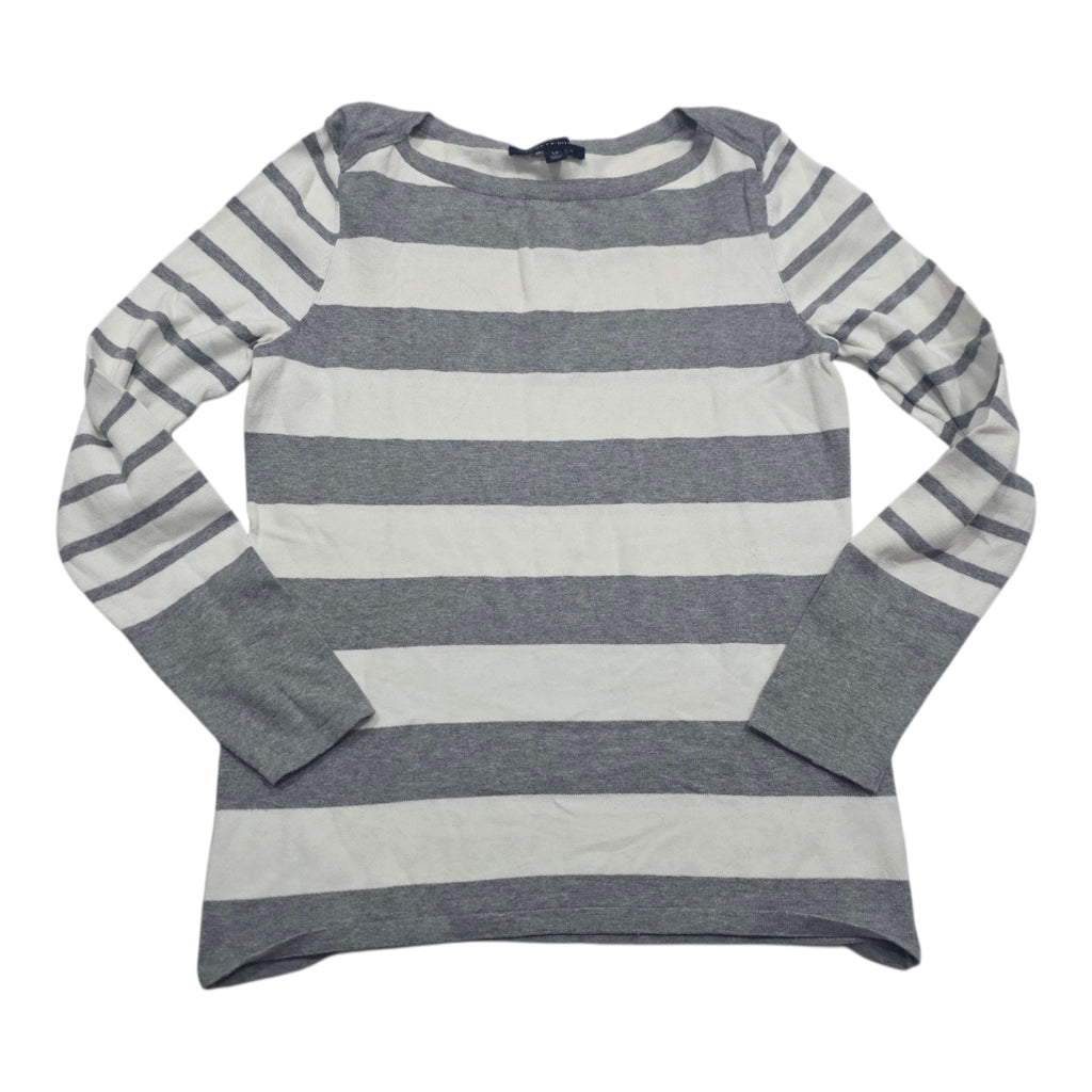 Sueter Tommy Hilfiger De Mujer Talla Chica Gris Con Blanco