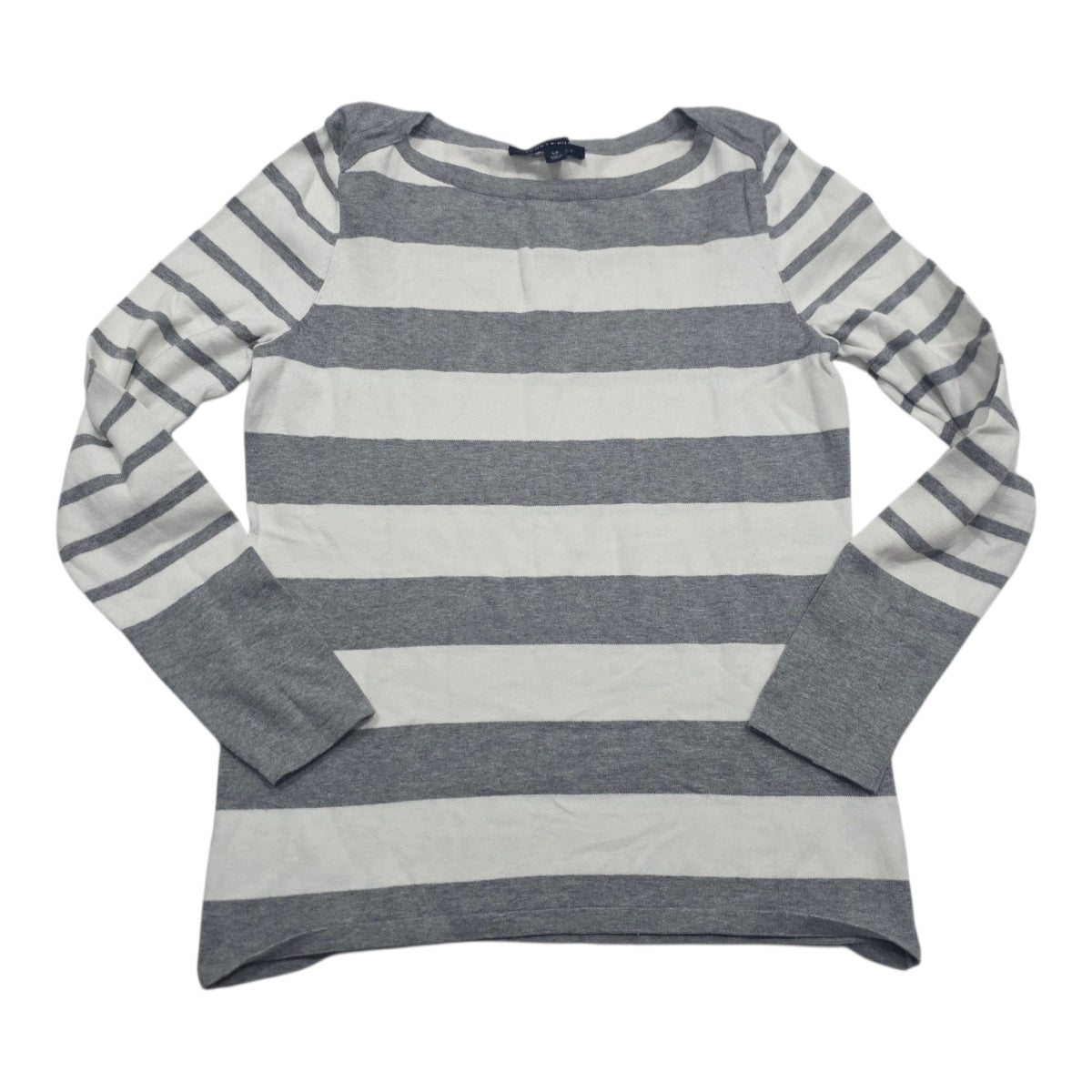Sueter Tommy Hilfiger De Mujer Talla Chica Gris Con Blanco