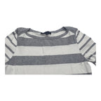 Sueter Tommy Hilfiger De Mujer Talla Chica Gris Con Blanco