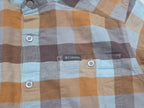 Camisa Columbia De Mujer Naranja/cafe/azul