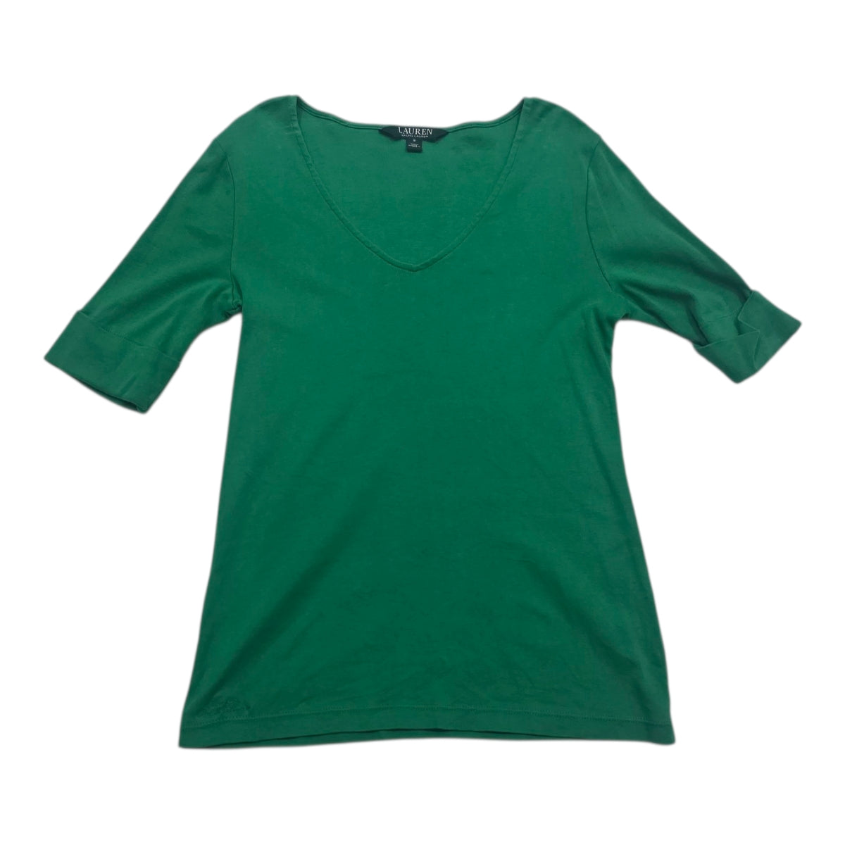 Playera Ralph Lauren Mujer Talla Chica Color Verde Cuello V