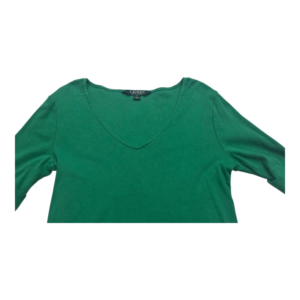 Playera Ralph Lauren Mujer Talla Chica Color Verde Cuello V
