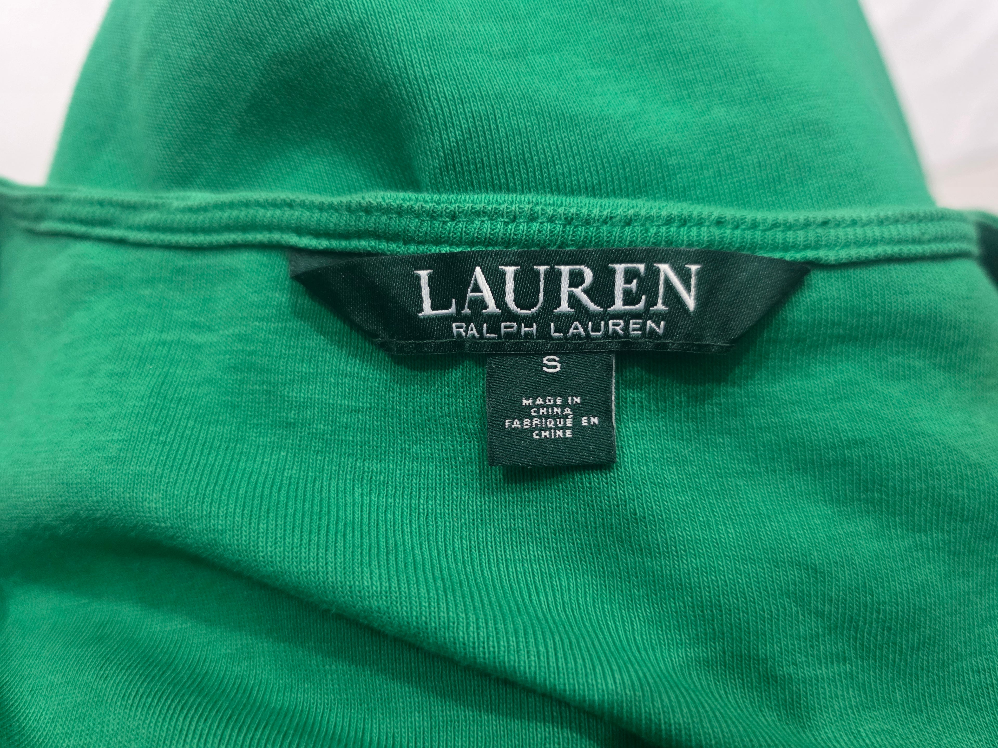 Playera Ralph Lauren Mujer Talla Chica Color Verde Cuello V