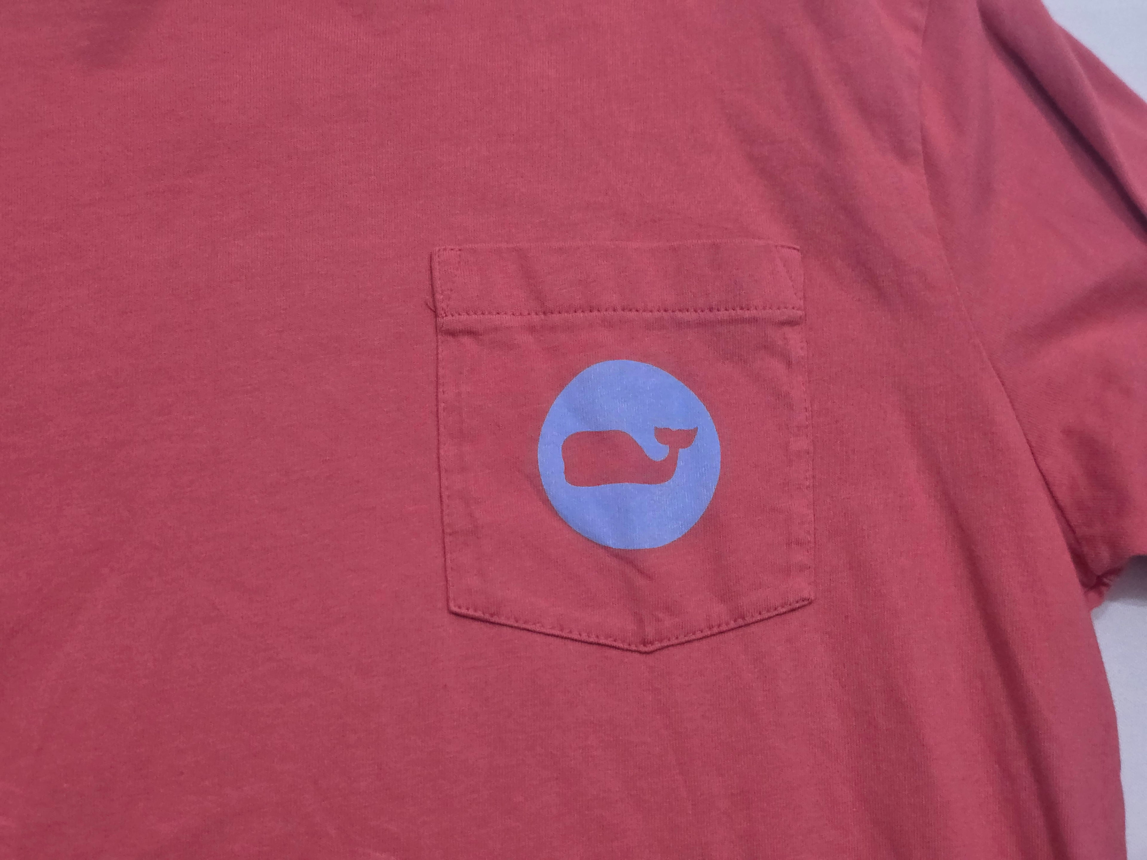 Playera Vineyard Vines Mujer Manga Larga Coral Talla Chica
