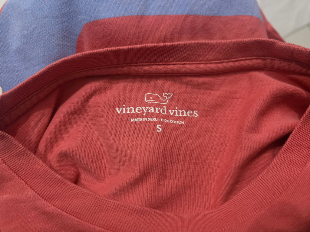 Playera Vineyard Vines Mujer Manga Larga Coral Talla Chica