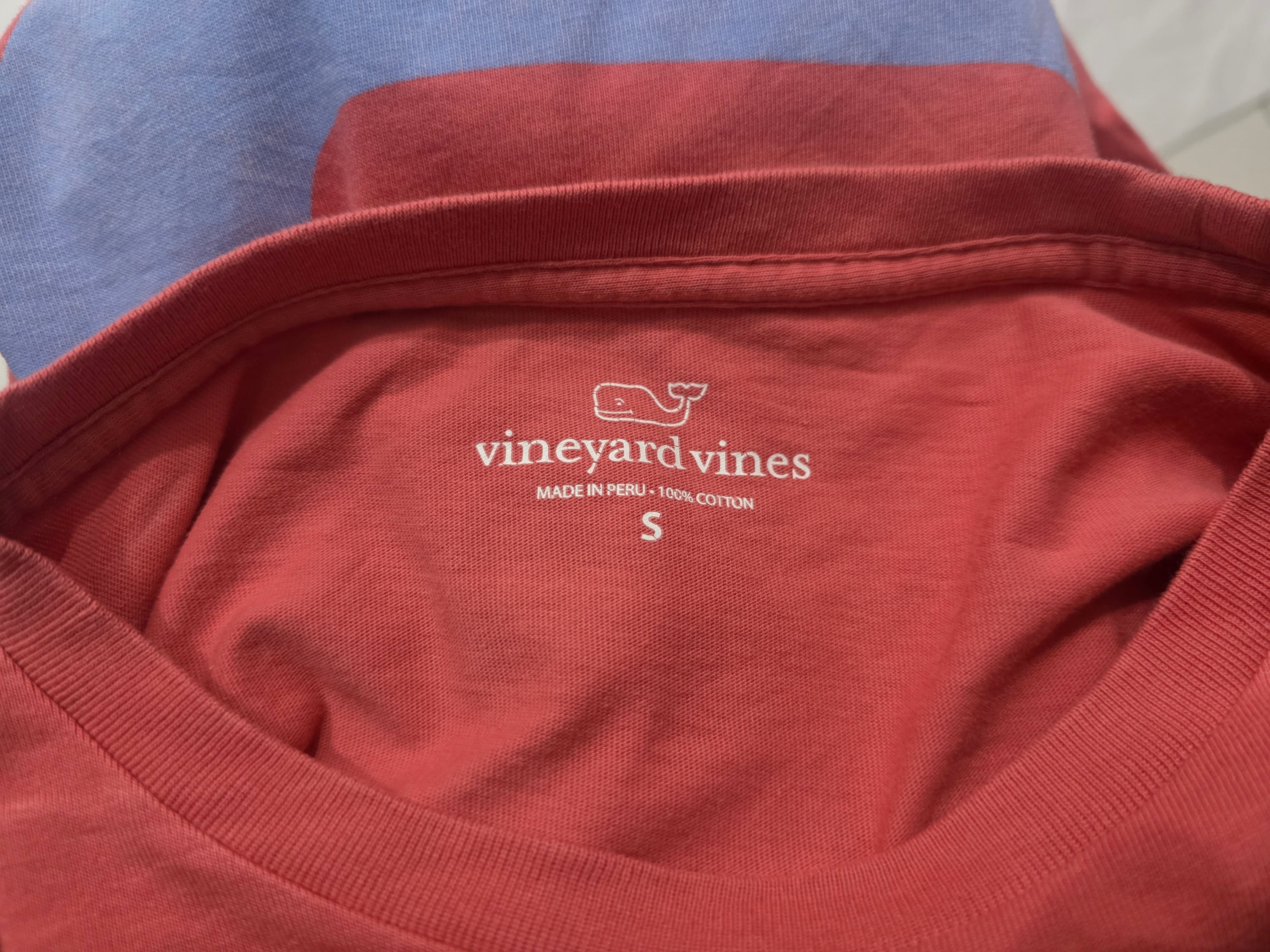 Playera Vineyard Vines Mujer Manga Larga Coral Talla Chica