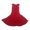 Vestido Ralph Lauren Talla 4 Rojo Manga Corta Cuello V