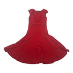 Vestido Ralph Lauren Talla 4 Rojo Manga Corta Cuello V