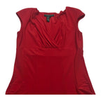 Vestido Ralph Lauren Talla 4 Rojo Manga Corta Cuello V
