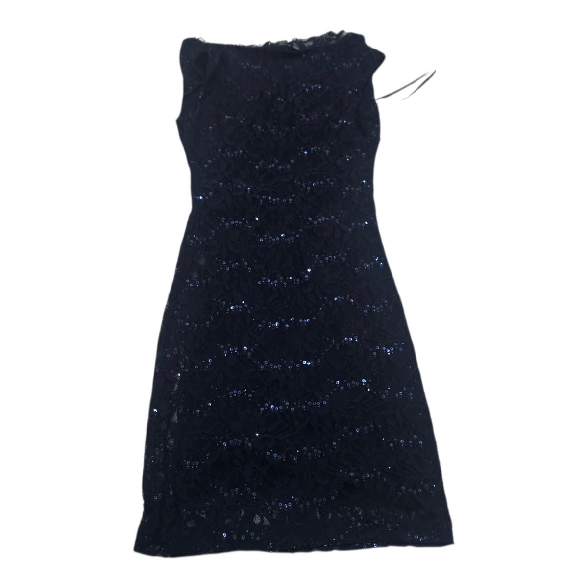 Vestido Ralph Lauren 6 Manga Corta Con Lentejuelas Azul