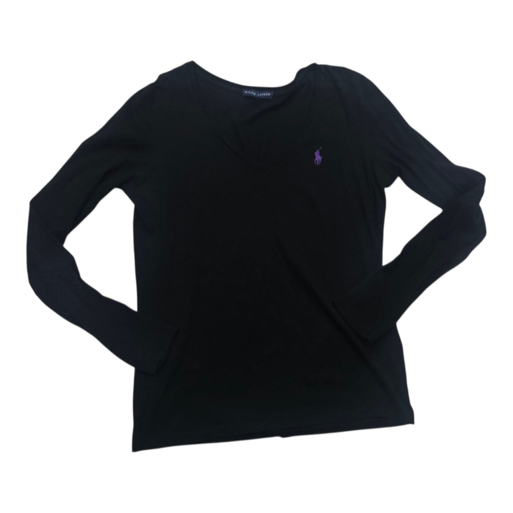 Playera Ralph Laurenmujer Chica Negra Ponimorada Manga Larga