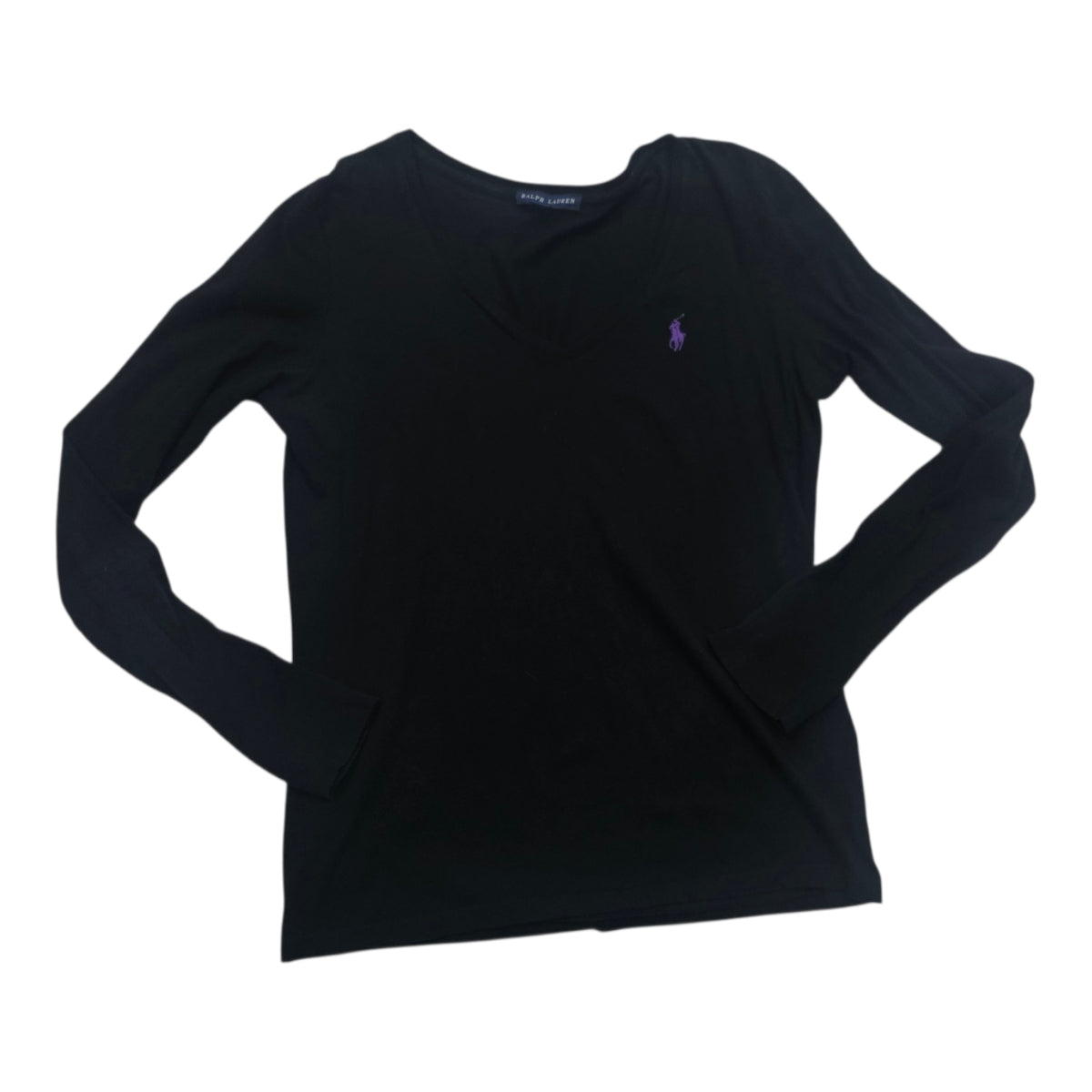 Playera Ralph Laurenmujer Chica Negra Ponimorada Manga Larga