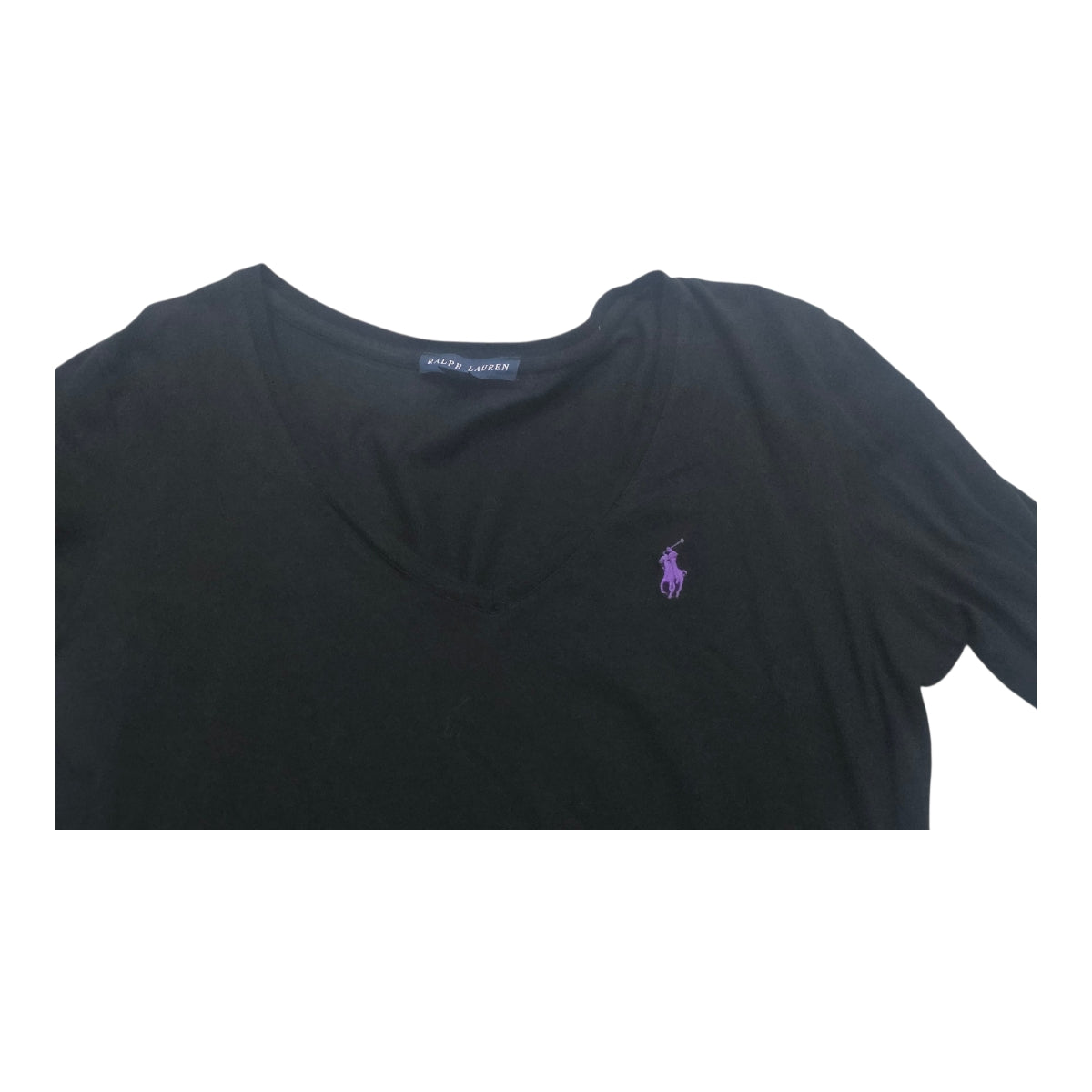 Playera Ralph Laurenmujer Chica Negra Ponimorada Manga Larga