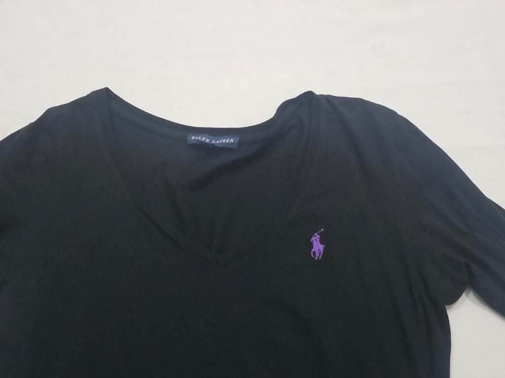 Playera Ralph Laurenmujer Chica Negra Ponimorada Manga Larga