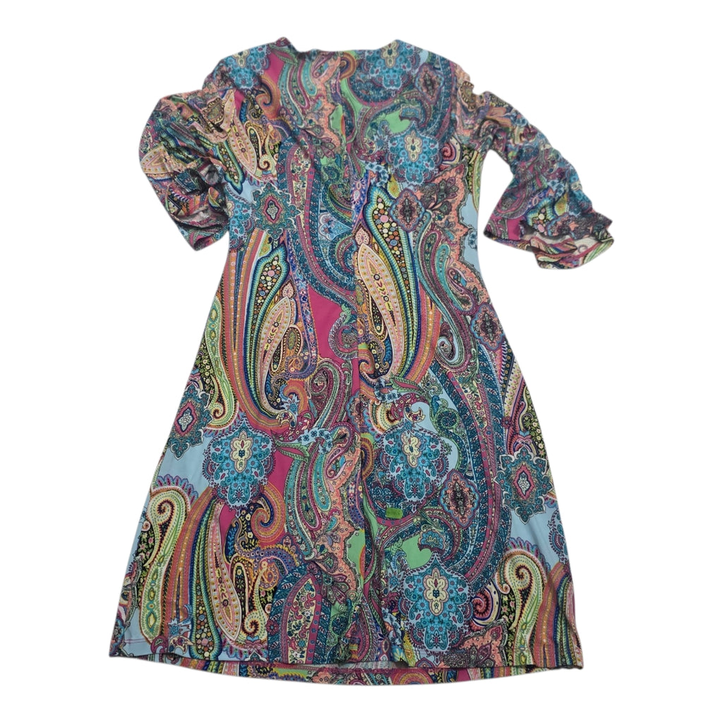 Vestido Multicolor Tommy Hilfiger Mujer Talla 6 Manga Larga