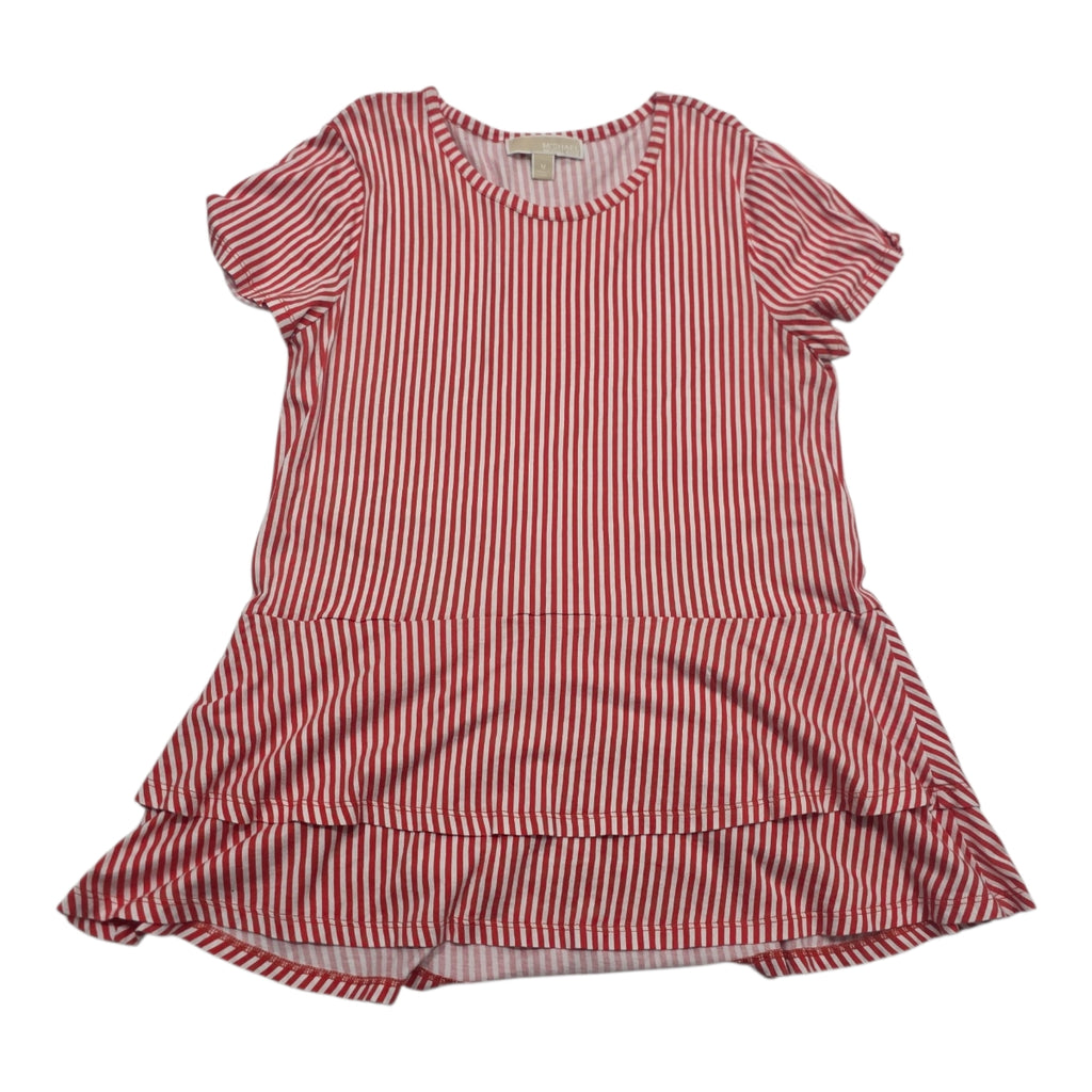 Blusa Michael Kors Mujer Mediana Coral Rayada Manga Corta