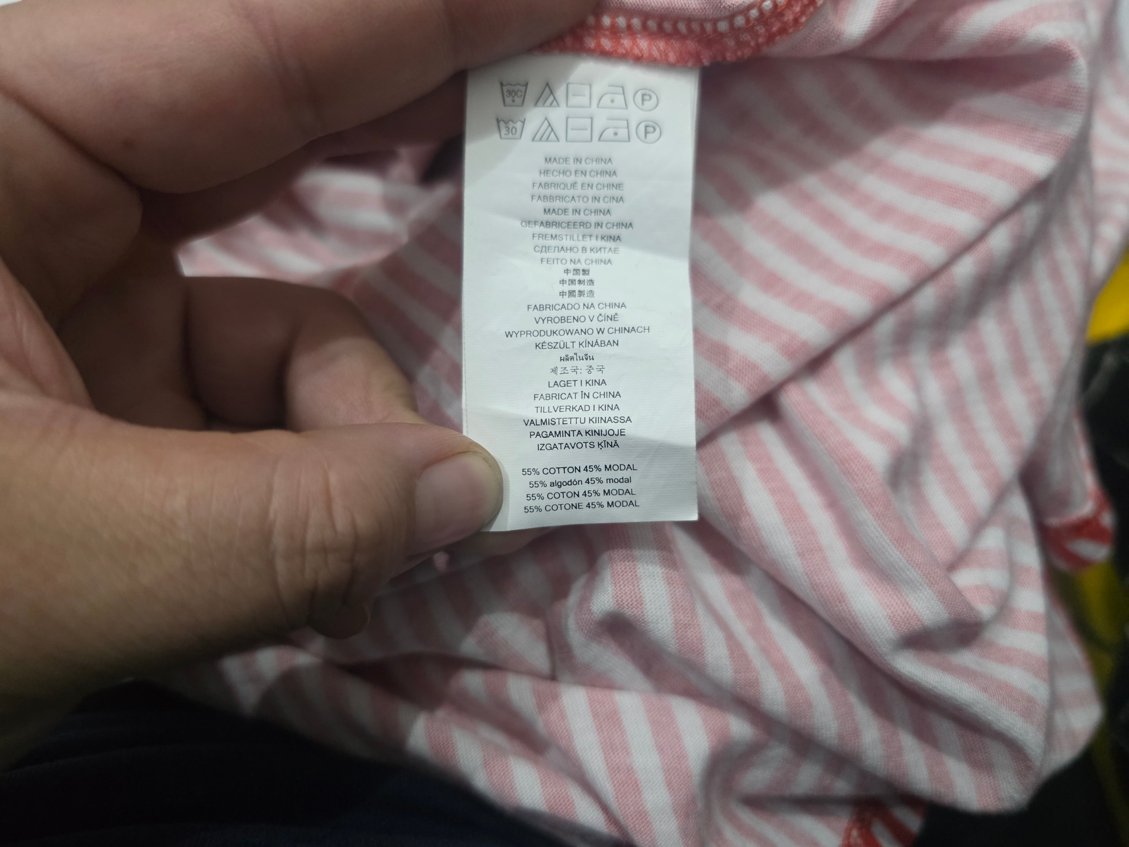 Blusa Michael Kors Mujer Mediana Coral Rayada Manga Corta