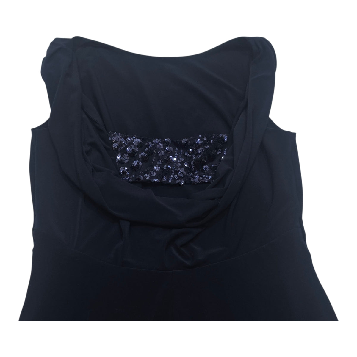 Vestido Ralph Lauren De Mujer Talla 10 Azul Marino Drapeado