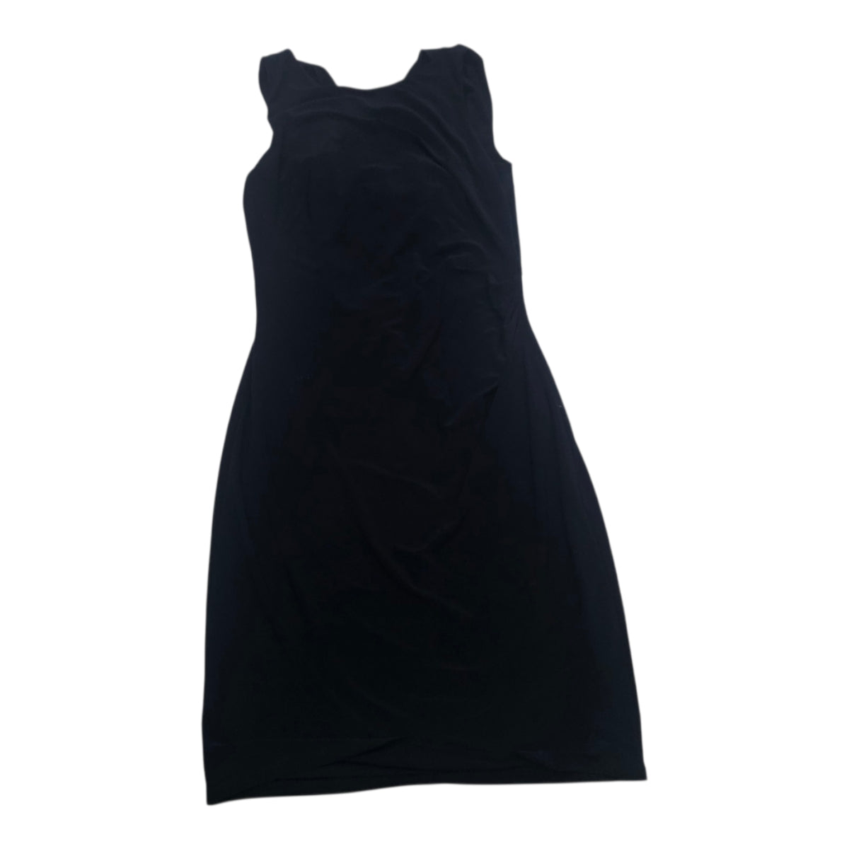 Vestido Ralph Lauren De Mujer Talla 10 Azul Marino Drapeado