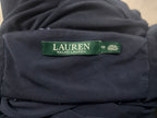 Vestido Ralph Lauren De Mujer Talla 10 Azul Marino Drapeado