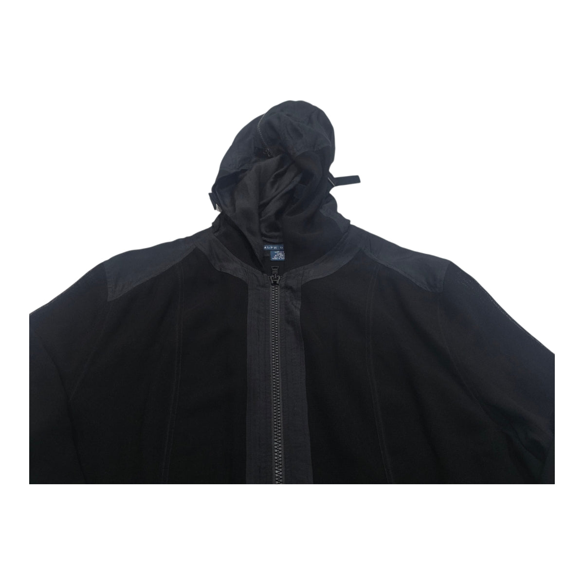 Chamarra Ligera Con Transparencia Color Negro De Mujer