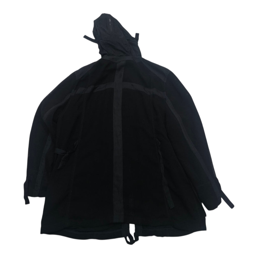 Chamarra Ligera Con Transparencia Color Negro De Mujer