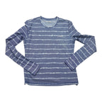 Playera Columbia De Mujer Azul Con Lineas Brillante
