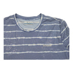 Playera Columbia De Mujer Azul Con Lineas Brillante