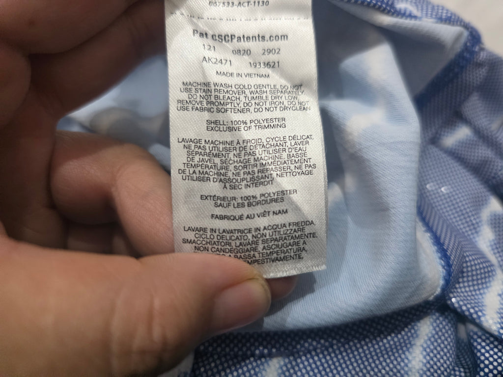 Playera Columbia De Mujer Azul Con Lineas Brillante