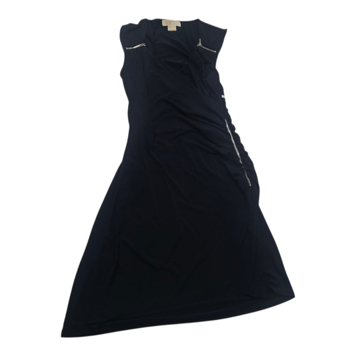 Vestido Asimétrico Michael Kors Mujer 10 Negro Con Cierres