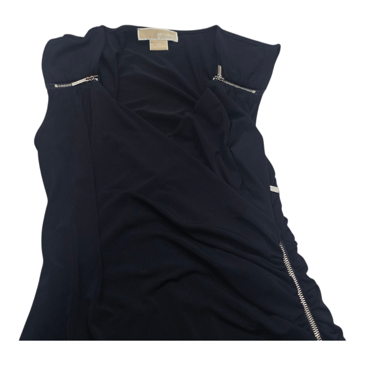 Vestido Asimétrico Michael Kors Mujer 10 Negro Con Cierres