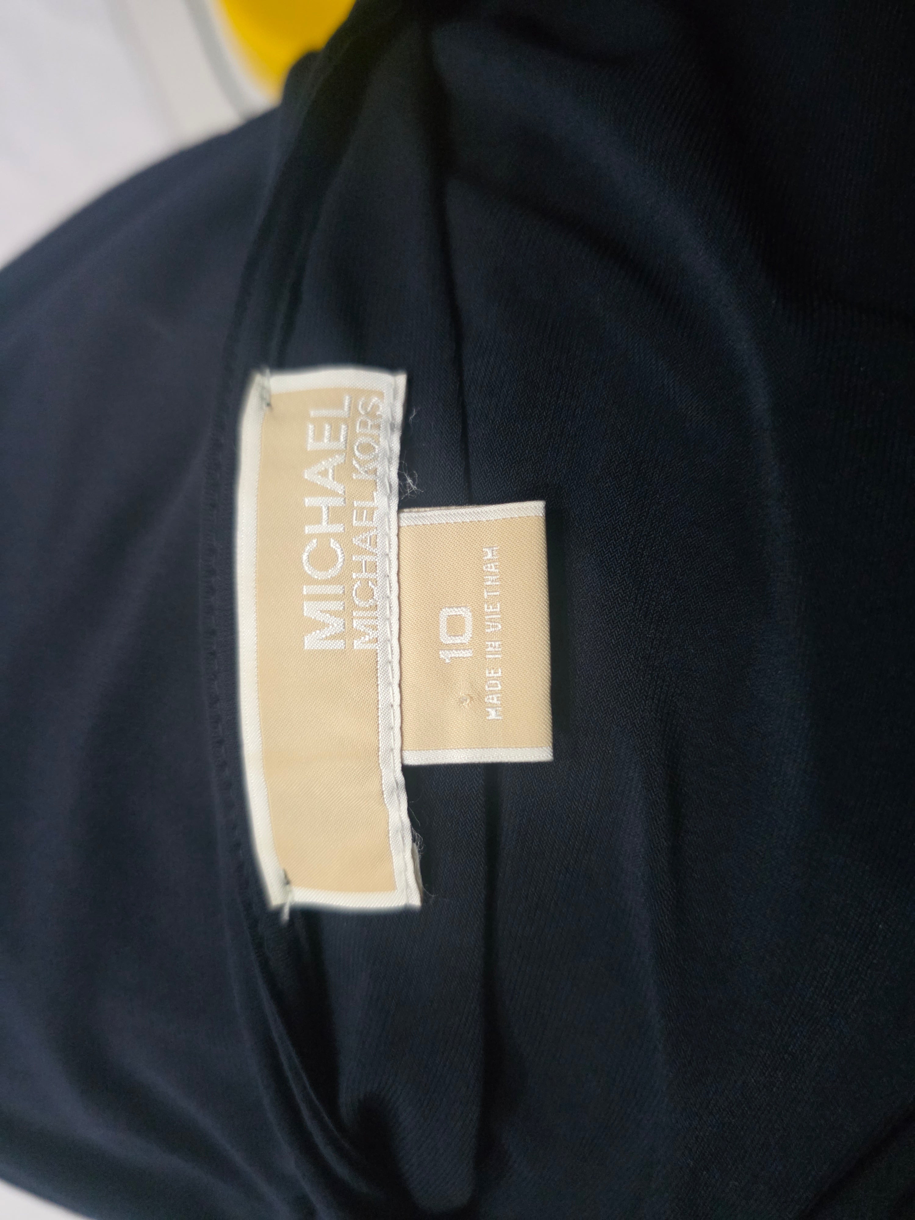 Vestido Asimétrico Michael Kors Mujer 10 Negro Con Cierres